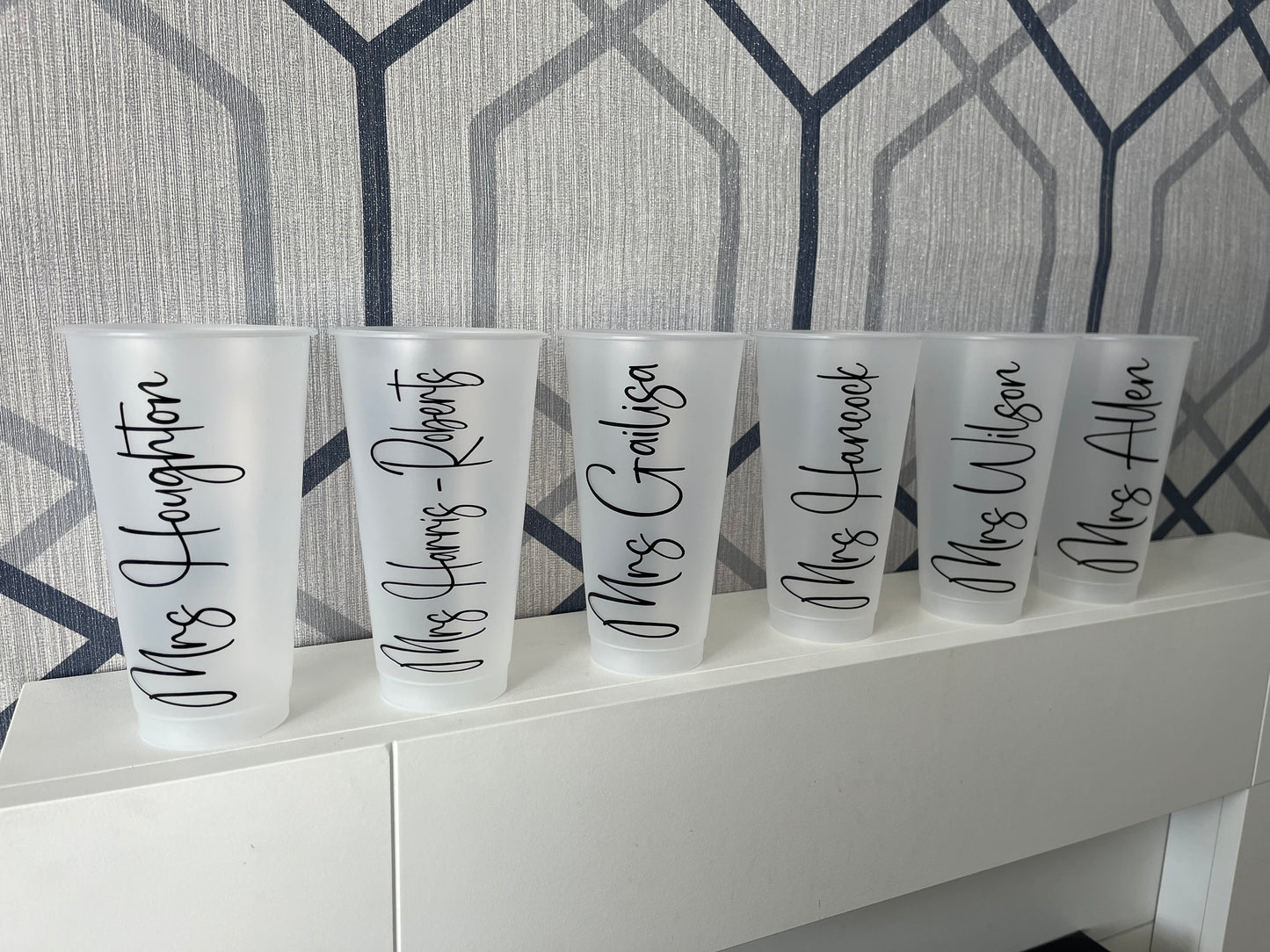 Frosted cold cups