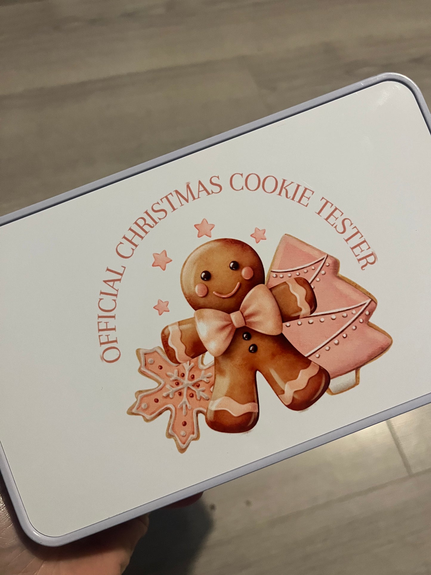 Christmas cookie treat tin