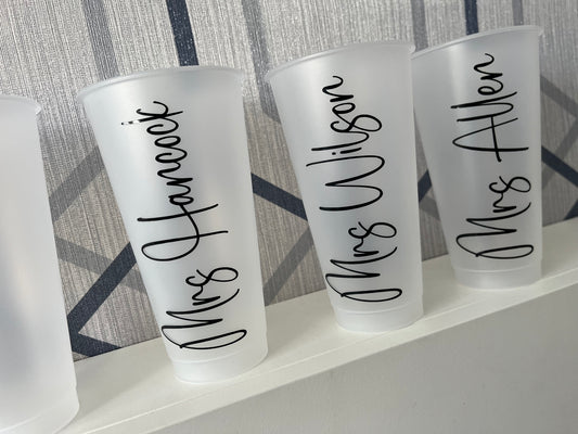 Frosted cold cups