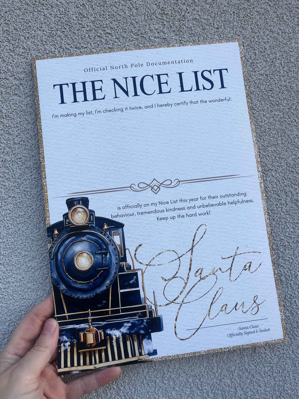 The Nice List - Certificate