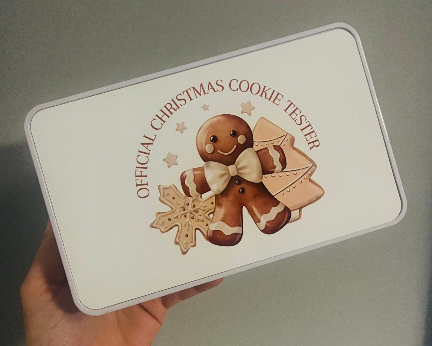 Christmas cookie treat tin