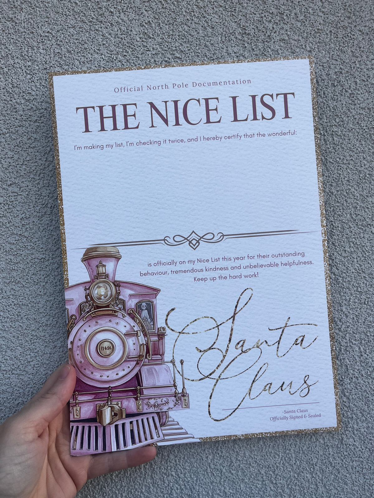 The Nice List - Certificate