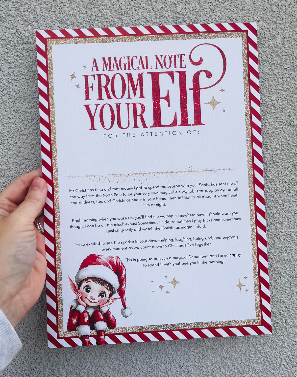 Personalised Christmas Elf Letter