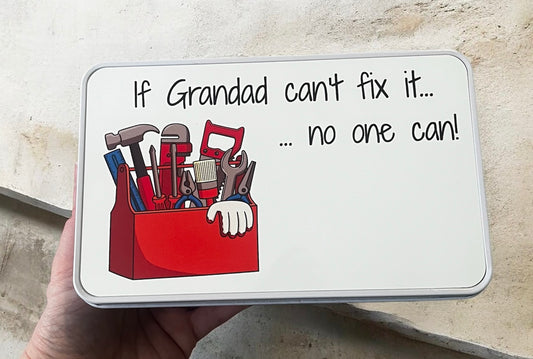 If ‘NAME’ can’t fix it….no one can! Metal Tin