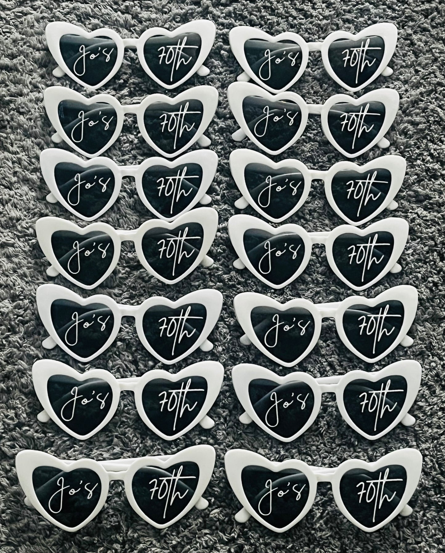 Personalised heart sunglasses
