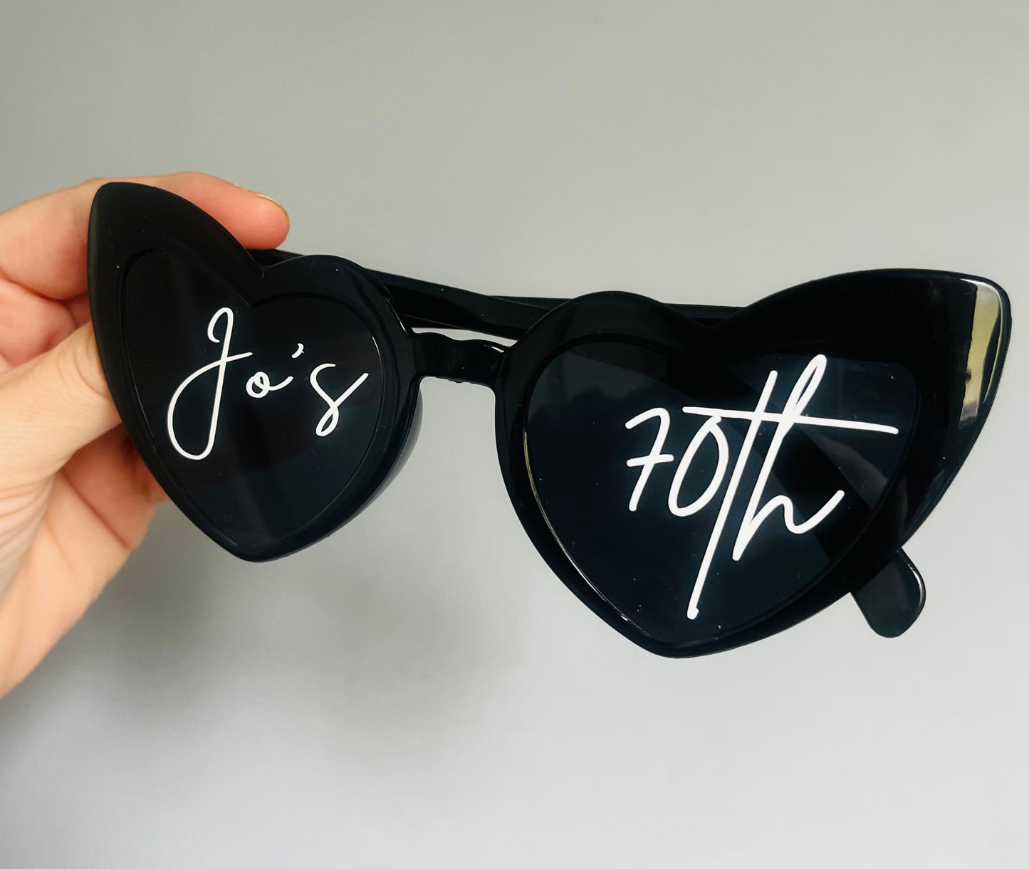 Personalised heart sunglasses