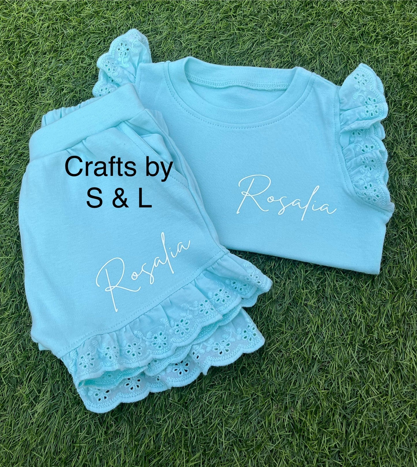 Girls Summer Set (eggshell blue)