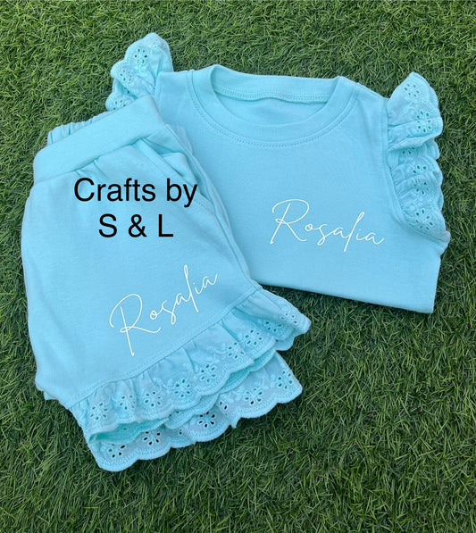Girls Summer Set (eggshell blue)