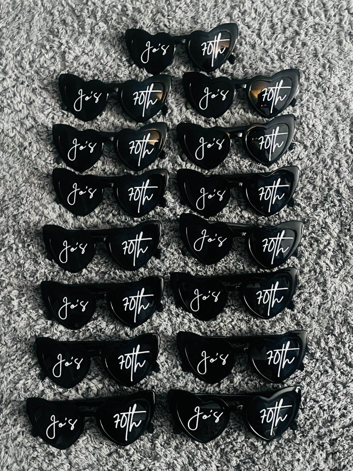 Personalised heart sunglasses